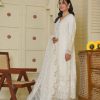 Elegance White Chiffon Embroidered Suit - Image 7