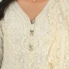 Elegance White Chiffon Embroidered Suit - Image 5